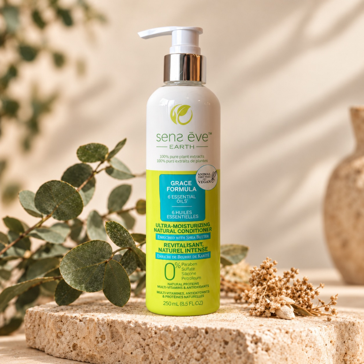 Ultra-Moisturizing Natural Conditioner | Made with Essential Oils - 250 mL (8.5 fl. oz.)