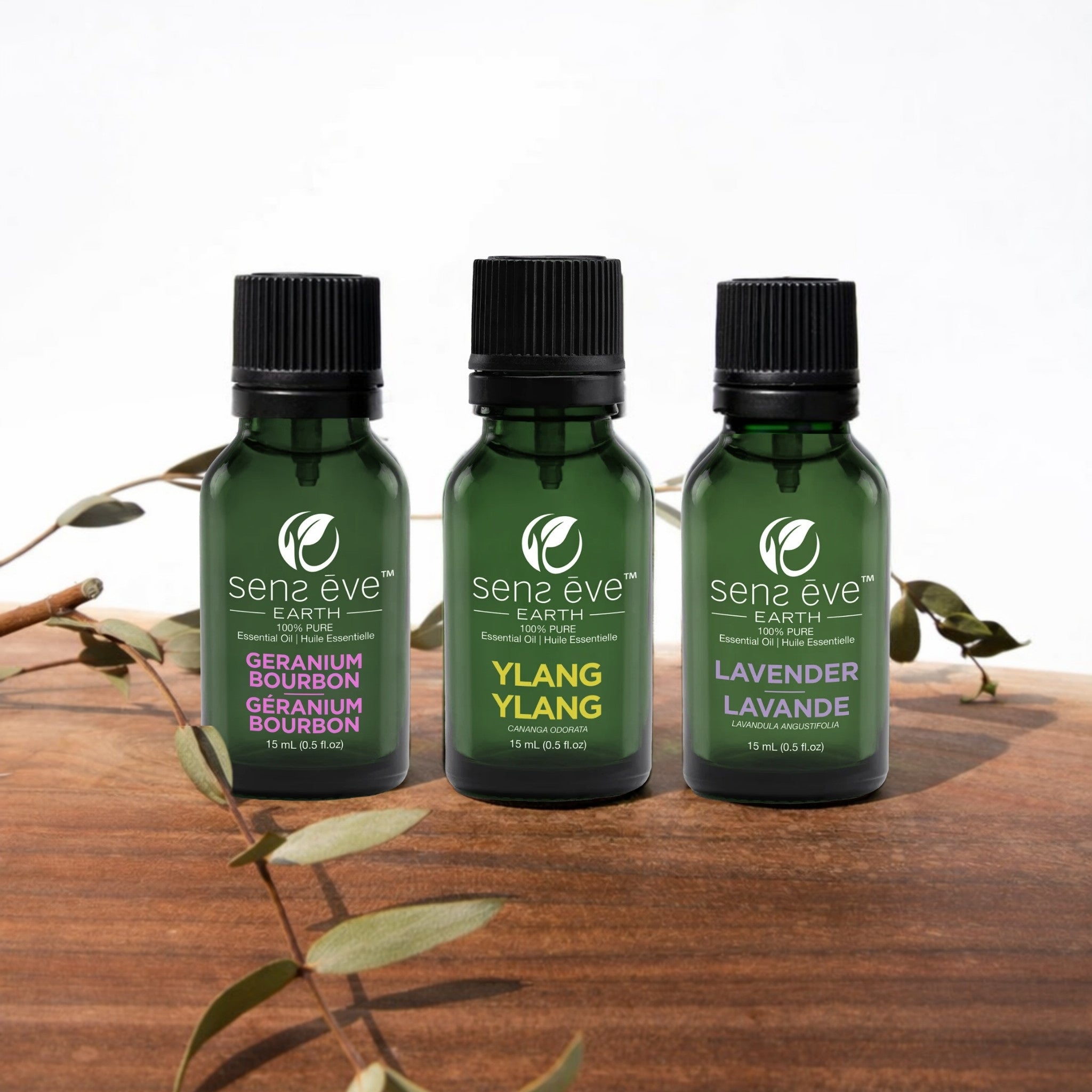 Harmony & Balance Kit with ylang ylang, geranium bourbon and lavender essential oils