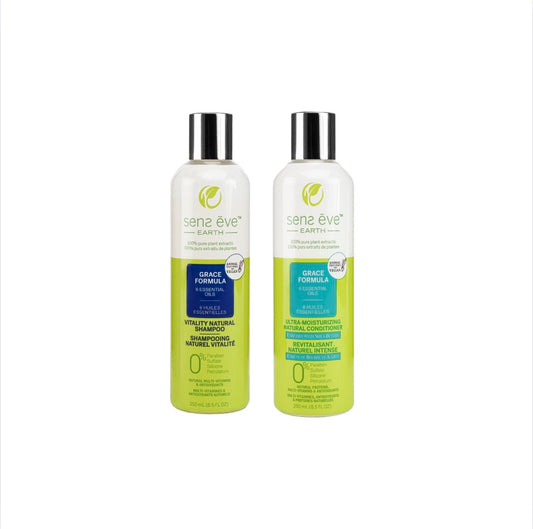 Vitality Natural Shampoo & Ultra-Moisturizing Natural Conditioner Combo Pack