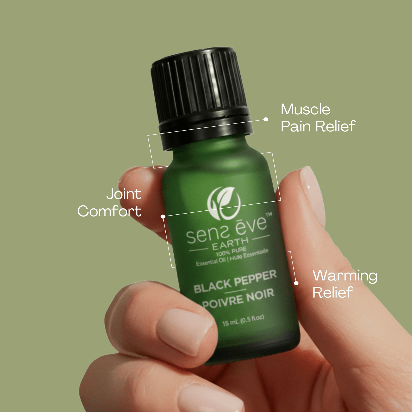 Black Pepper 100% Pure & Natural Essential Oil - Sens Eve - simple