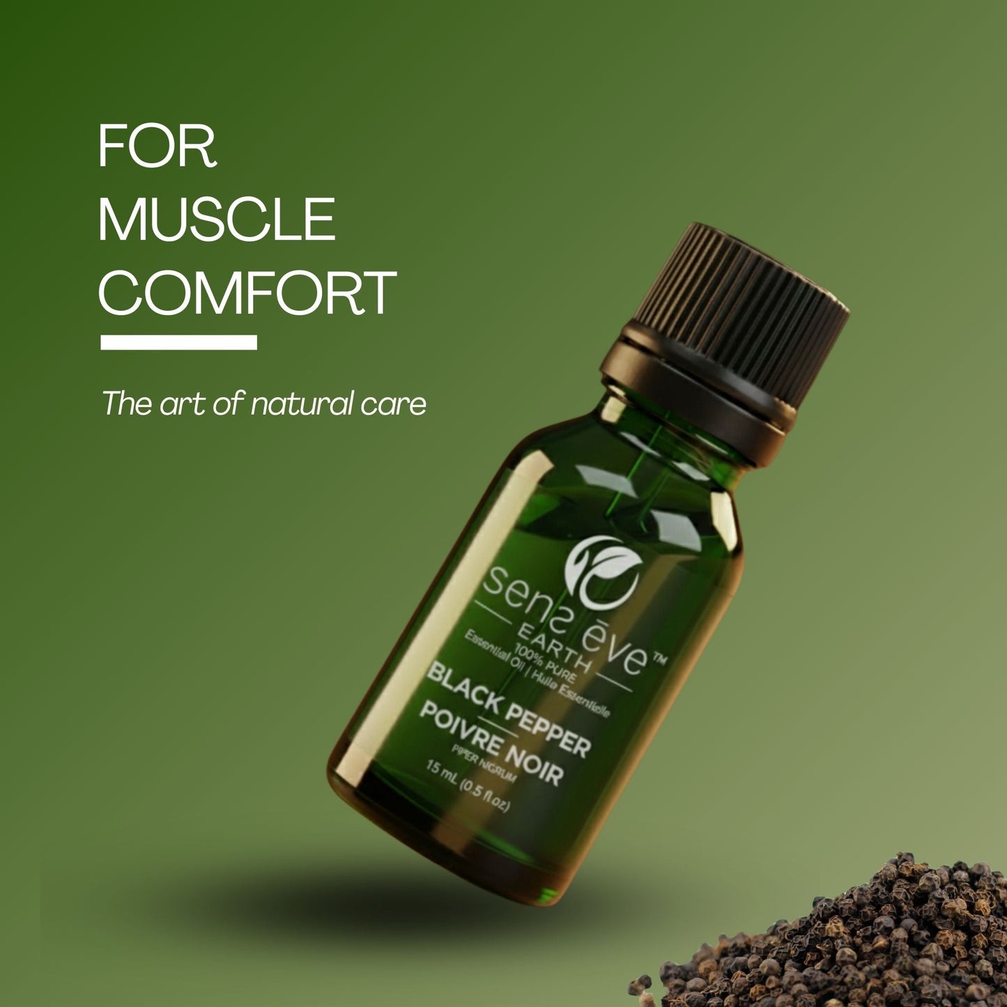 Black Pepper 100% Pure & Natural Essential Oil - Sens Eve - simple