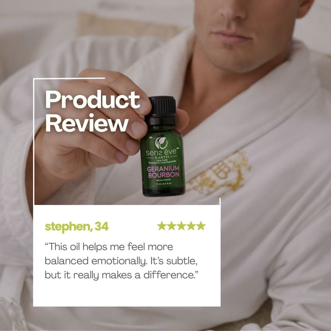 Geranium Bourbon 100% Pure & Natural Essential Oil - Sens Eve - simple