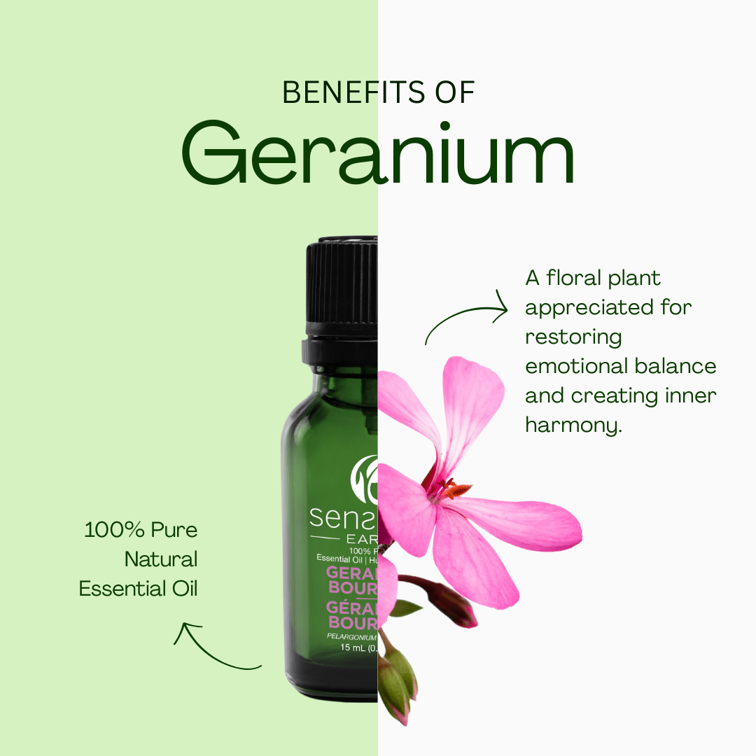 Geranium Bourbon 100% Pure & Natural Essential Oil - Sens Eve - simple