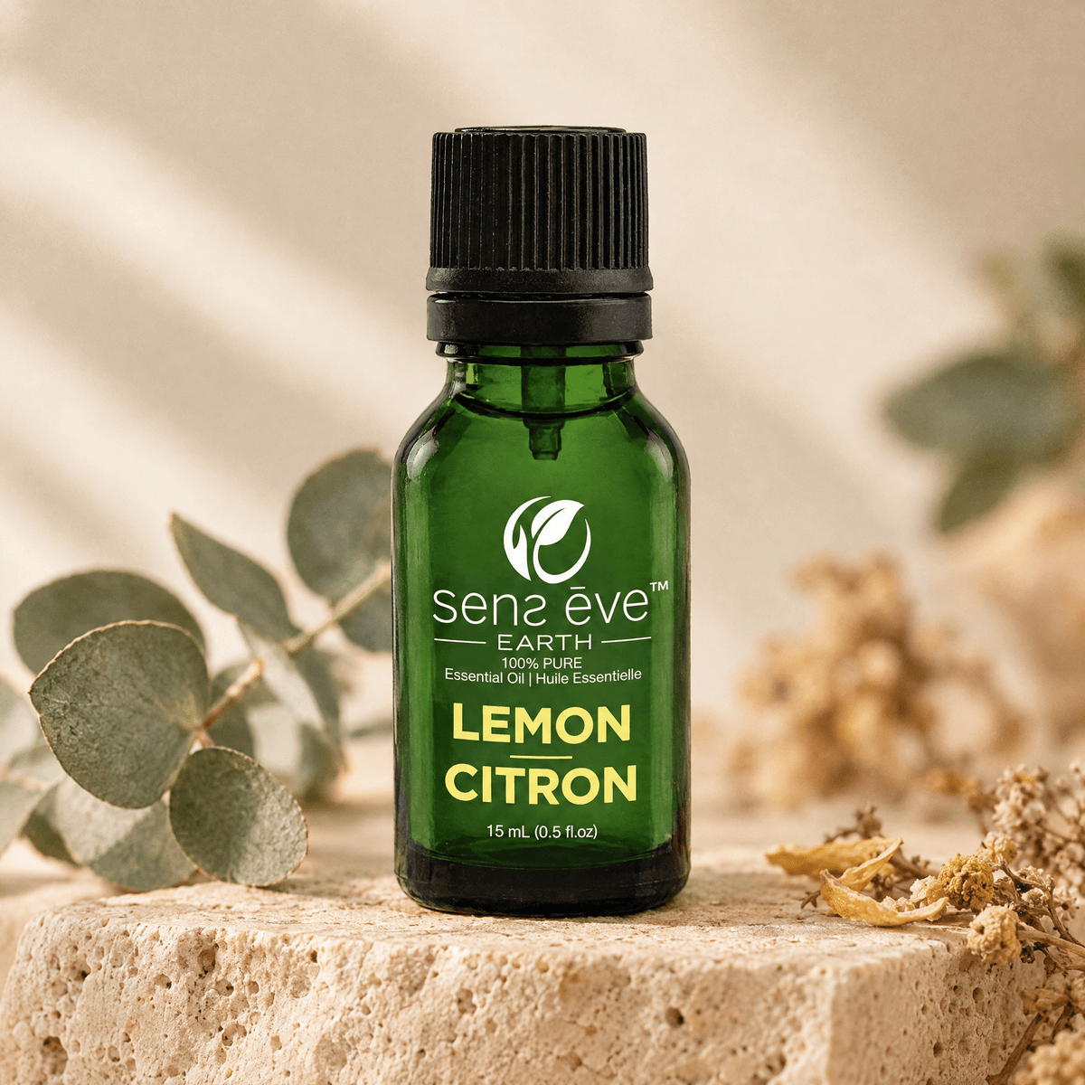 Lemon 100% Pure & Natural Essential Oil - 15 mL - Sens Ēve - simple