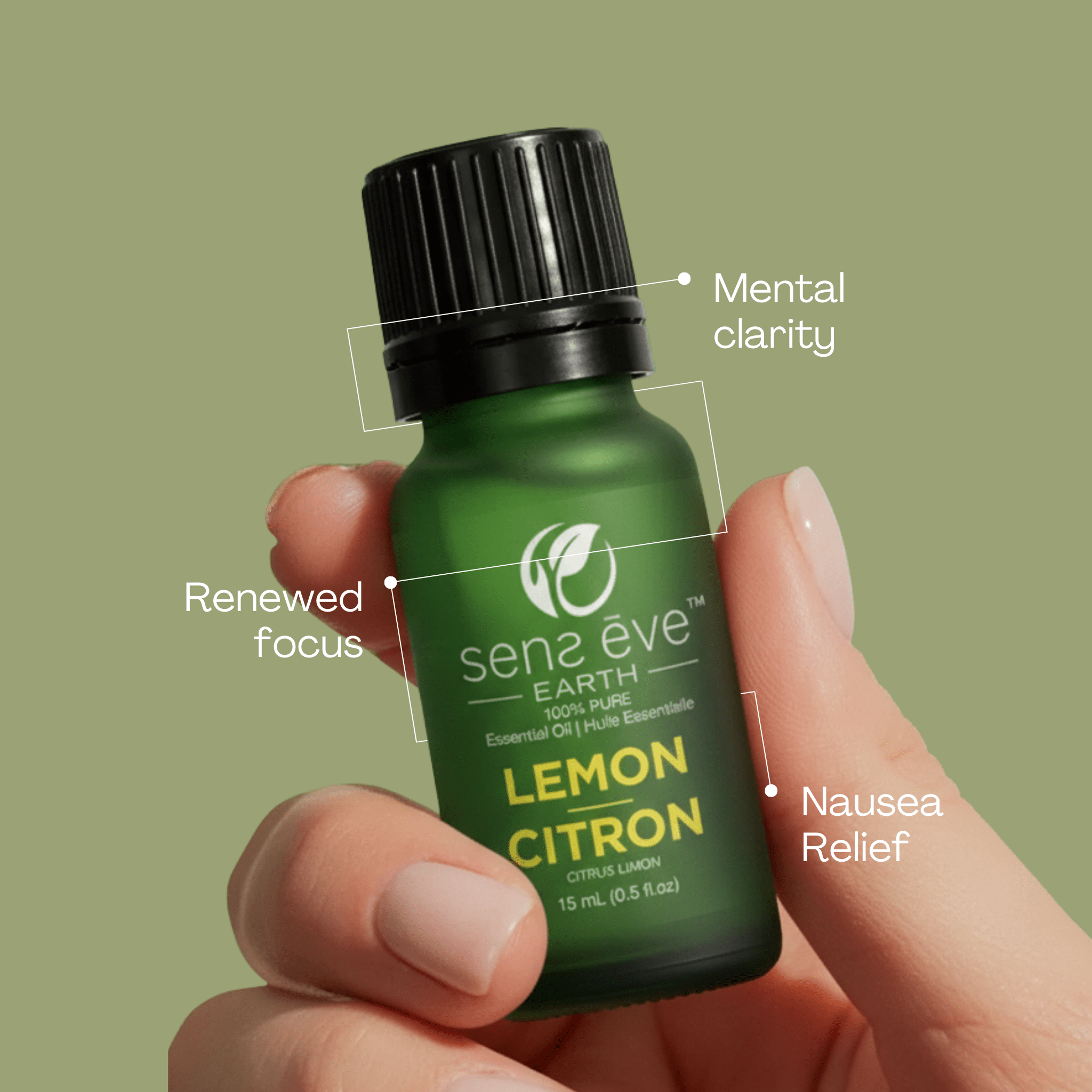 Lemon 100% Pure & Natural Essential Oil - Sens Eve - simple