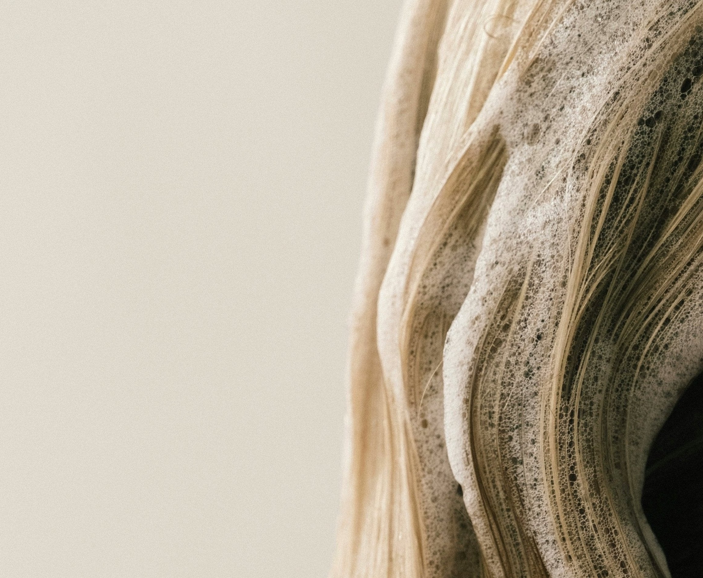 Vitality Natural Shampoo texture and natural ingredients detail