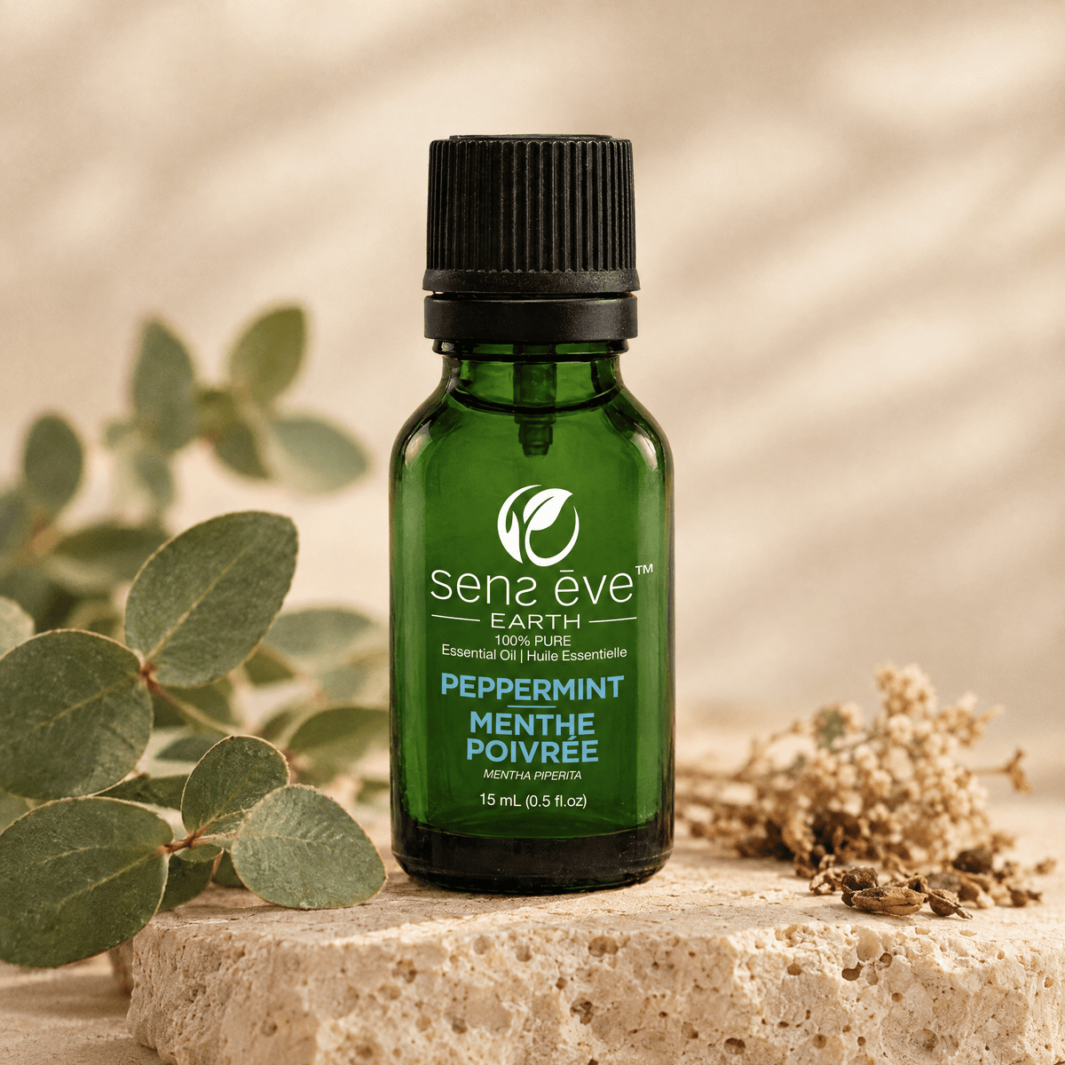 Peppermint 100% Pure & Natural Essential Oil - 15 mL - Sens Ēve - simple