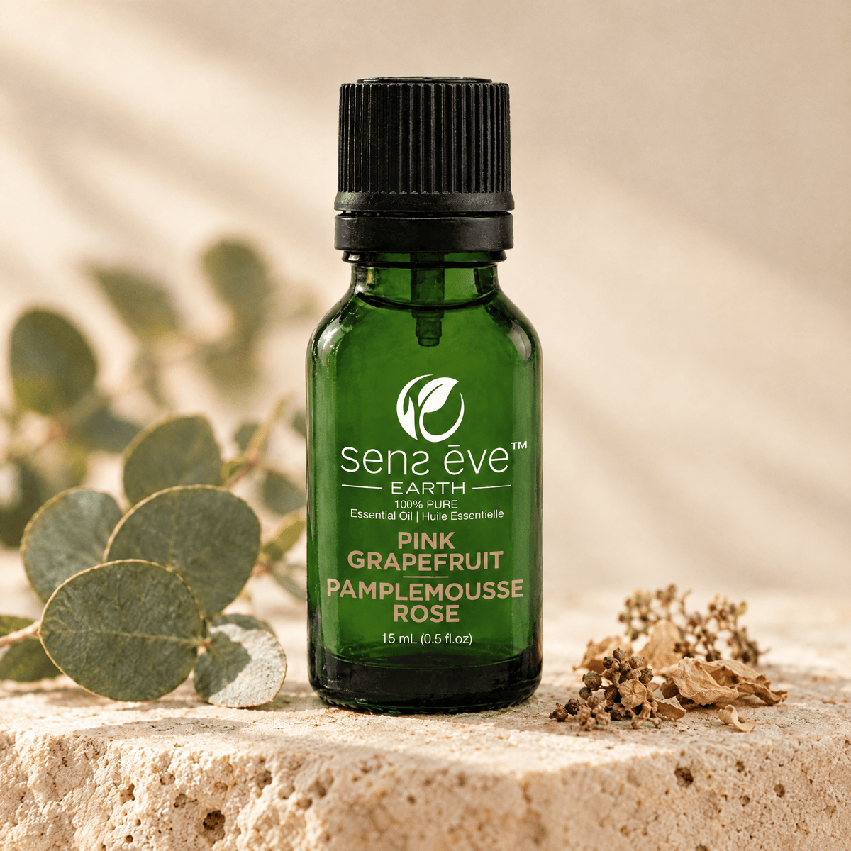 Pink Grapefruit 100% Pure & Natural Essential Oil - 15 mL - Sens Ēve - simple